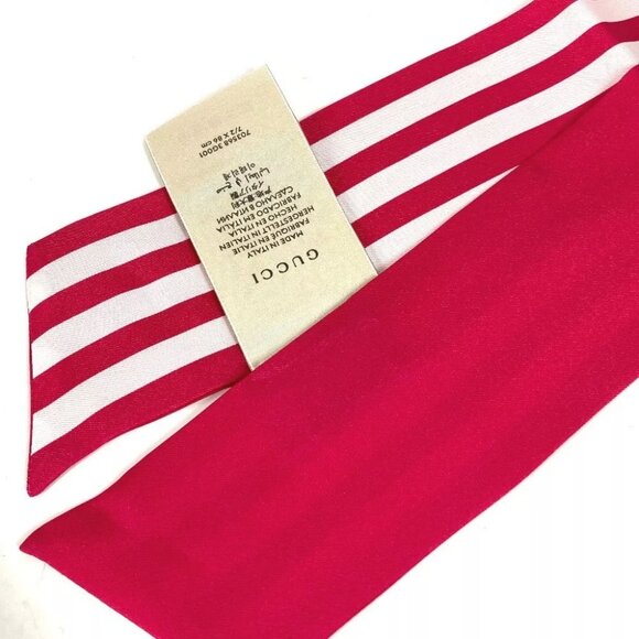 GUCCI BandeauScarf Adidas collaboration Neck Bow 3 Lines Scarf - Picture 11 of 11